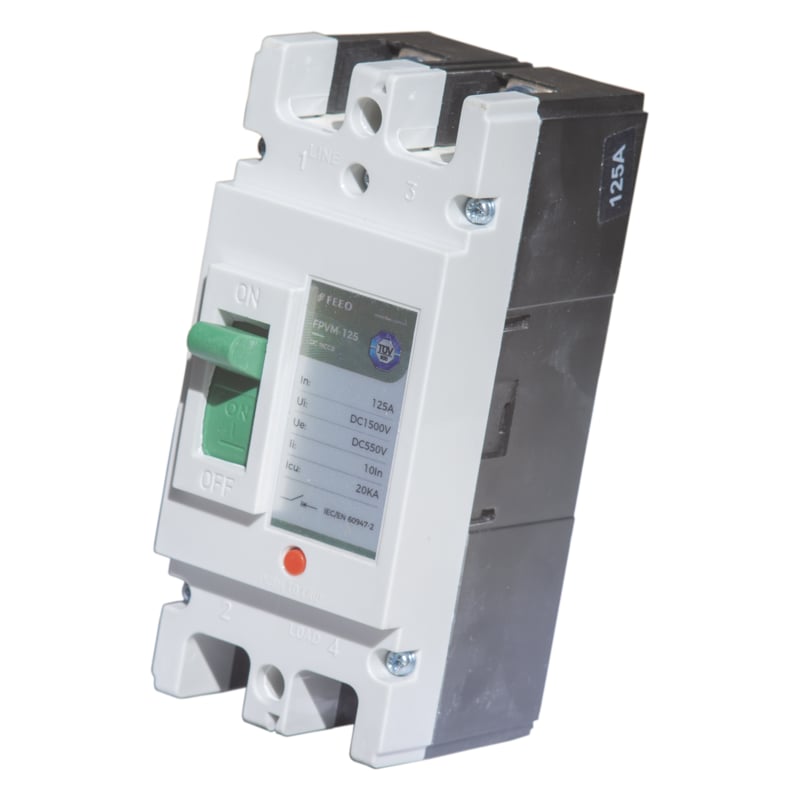Автоматический выключатель постоянного тока FEEO FPVM-125 2P 550V/125A
