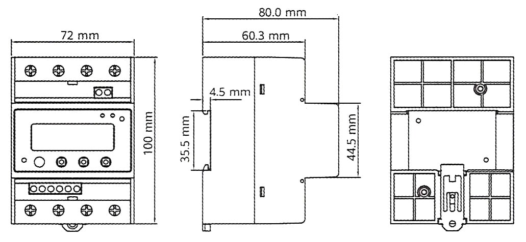 HUAWEI uch fazali invertorlari uchun DTSU666-H 250A elektr energiyasi hisoblagichi (smart-metr)