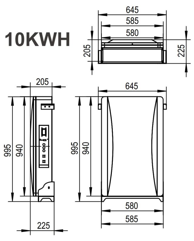 SUNKET 10.24 kVt*soat LiFePO₄ akkumulyator batareyasi
