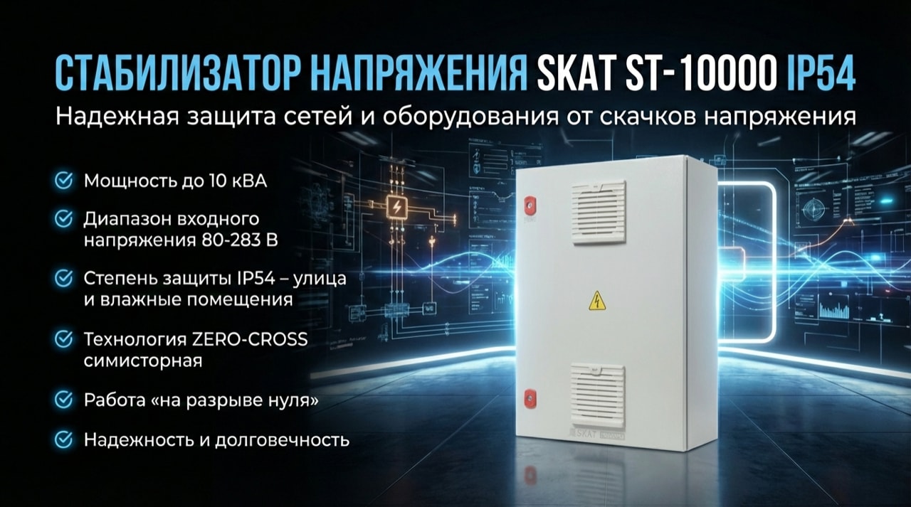 Стабилизатор напряжения SKAT ST-10000 IP54