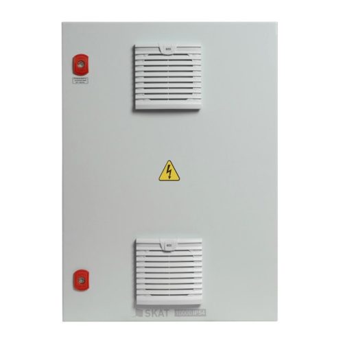 Тиристорный стабилизатор напряжения SKAT ST-10000 IP54 в защищенном корпусе.